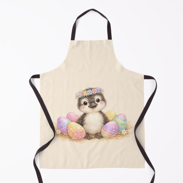 Item preview, Easter Duckling with Floral Crown | Watercolour designed and sold by inspired-works.