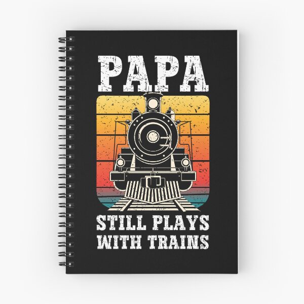 Item preview, Papa Still Plays With Trains Vintage Retro Sunset Model Train Gift designed and sold by Dmetalx Art Apparel.