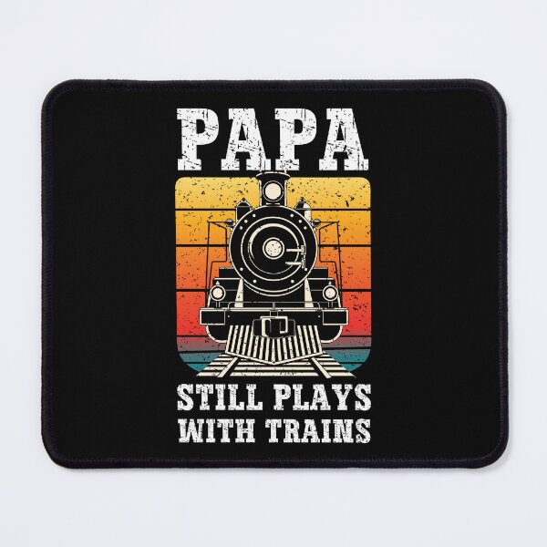 Item preview, Papa Still Plays With Trains Vintage Retro Sunset Model Train Gift designed and sold by Dmetalx Art Apparel.