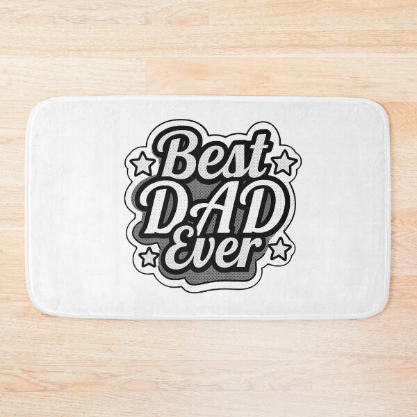 Item preview, Best Dad Ever with Black/White/Gray Stars II designed and sold by JeweledDesigns.