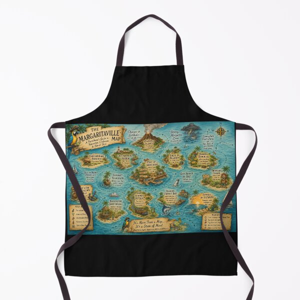 Item preview, Margaritaville World Map Jimmy Buffett Travel Destinations - 12288x8192 designed and sold by darky72.