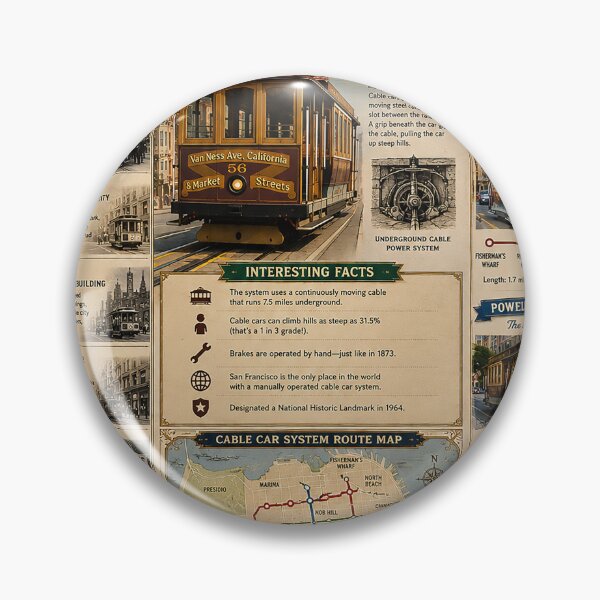 Item preview, The History of San Francisco Cable Cars designed and sold by PIXEL POP DESIGNS - Beyond the Norm!.