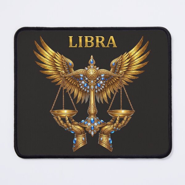 Item preview, Golden Libra Zodiac Winged Scales Design designed and sold by Utopian-Magic.