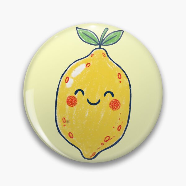 Item preview, Cute Smiling Lemon – Whimsical Pencil Kawaii Citrus designed and sold by EmeraldeaArt.