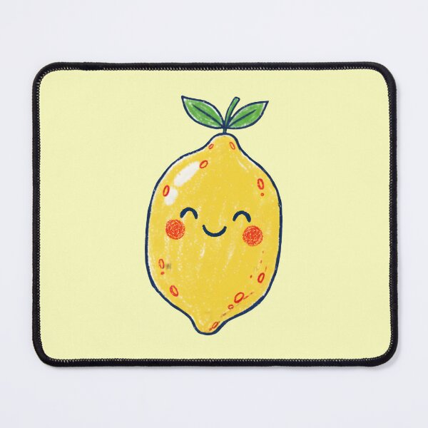 Item preview, Cute Smiling Lemon – Whimsical Pencil Kawaii Citrus designed and sold by EmeraldeaArt.