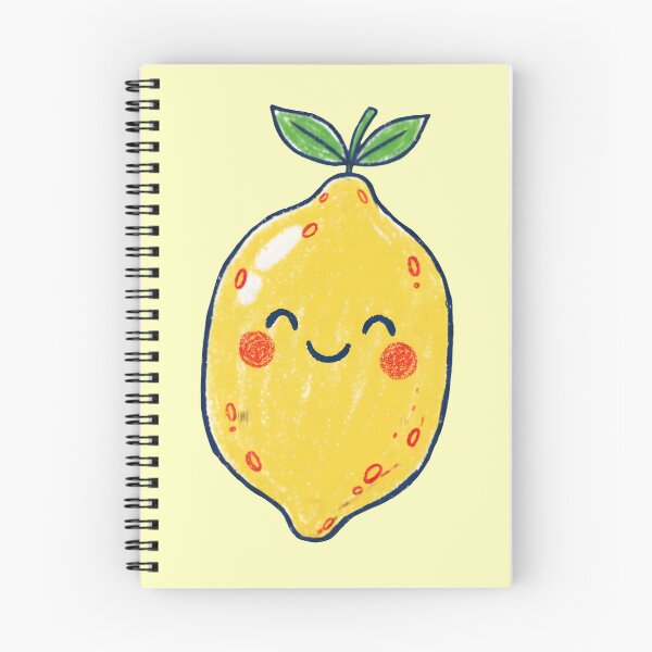 Item preview, Cute Smiling Lemon – Whimsical Pencil Kawaii Citrus designed and sold by EmeraldeaArt.