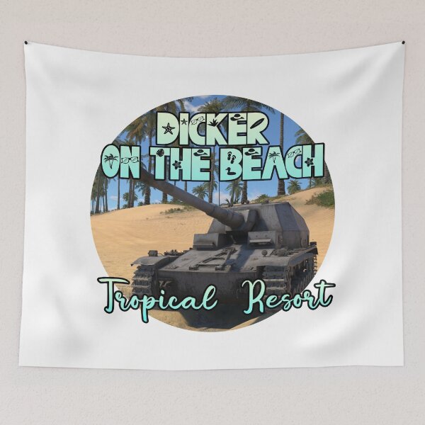 Item preview, Dicker on the Beach Tropical Resort designed and sold by BarracksWear.
