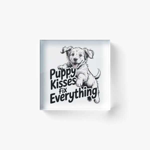 Item preview, Puppy Kisses Fix Everything – Cute Dog Lover Design designed and sold by Cool-cat-art.