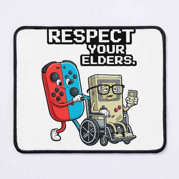 Item preview, Respect Your Elders Retro Gaming Shirt | Classic Gamer Humor Graphic Tee designed and sold by GarnerSupplyCo.