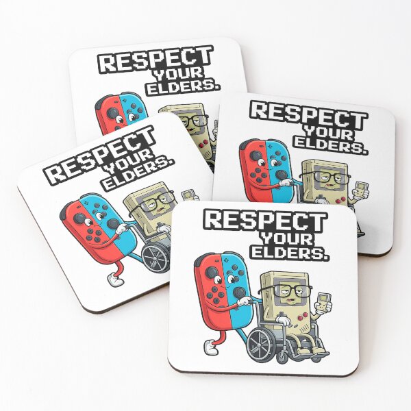 Item preview, Respect Your Elders Retro Gaming Shirt | Classic Gamer Humor Graphic Tee designed and sold by GarnerSupplyCo.