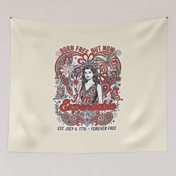 Item preview, Born Free But Now Im Expensive 4th of July Statue of Liberty designed and sold by gear-posters.