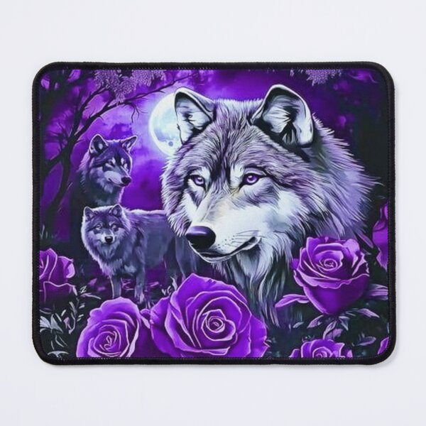 Item preview, Purple Moon Wolf & Roses designed and sold by INKRebelGraphic.