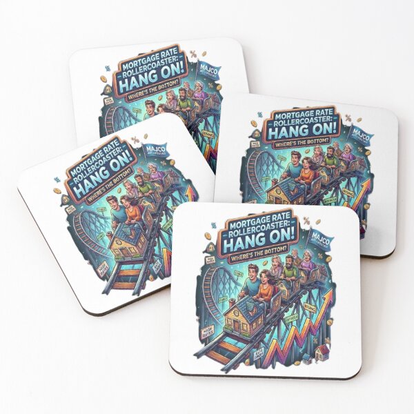 Item preview, Mortgage Rate Rollercoaster Hang on Finance Humor designed and sold by MAJCO-ART.