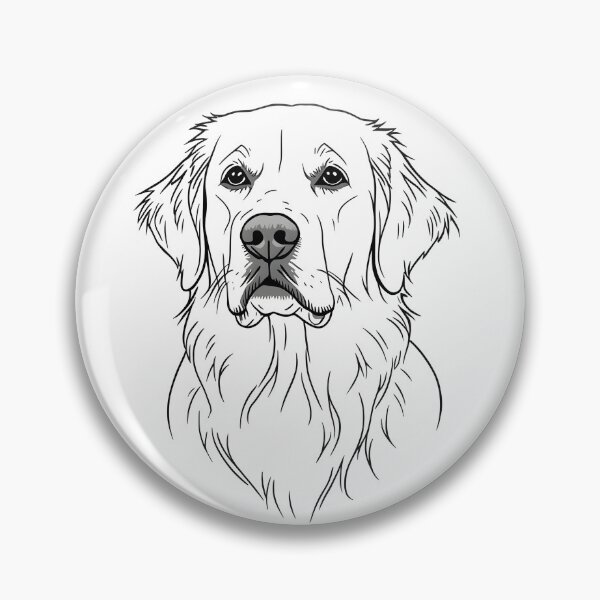 Item preview, Golden Retriever Line Art Portrait Minimalist Dog Illustration designed and sold by KooksStudio.