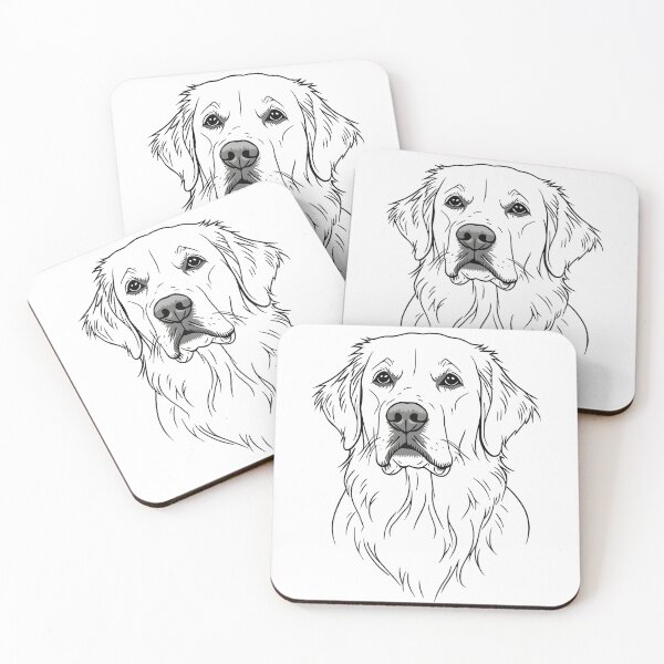 Item preview, Golden Retriever Line Art Portrait Minimalist Dog Illustration designed and sold by KooksStudio.
