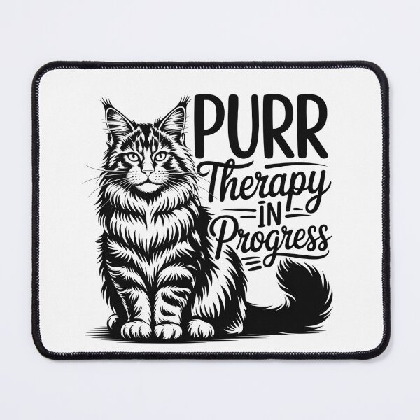 Item preview, Purr Therapy In Progress – Funny Cat Lover Design designed and sold by Cool-cat-art.
