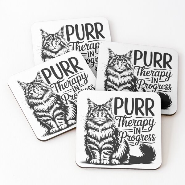 Item preview, Purr Therapy In Progress – Funny Cat Lover Design designed and sold by Cool-cat-art.