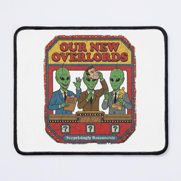 Item preview, Our New Overlords - Funny Retro Corporate Aliens designed and sold by ZUVLEX.