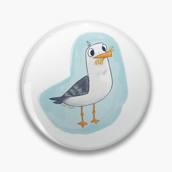 Item preview, Seagull with fries designed and sold by floof-byrd.