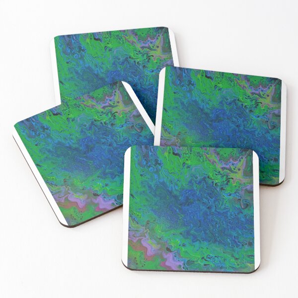 Item preview, Ocean Depths Abstract Fluid Art Print designed and sold by CaraSquiresArt.