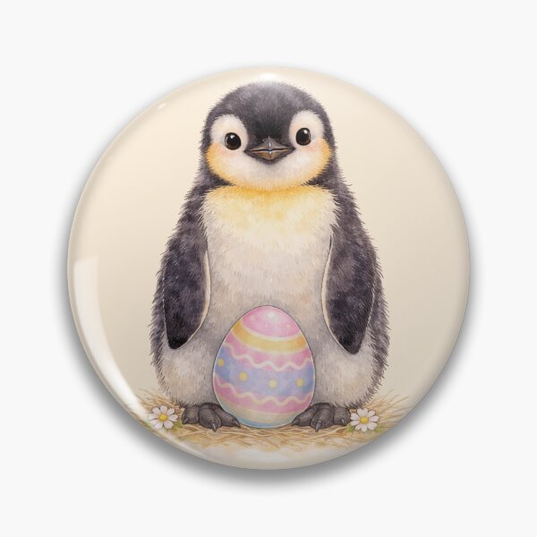 Item preview, Penguin with Pastel Egg | Easter Watercolor designed and sold by inspired-works.
