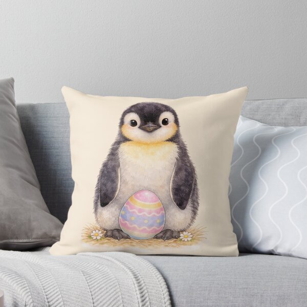 Item preview, Penguin with Pastel Egg | Easter Watercolor designed and sold by inspired-works.
