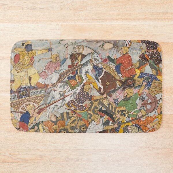 Item preview, "Krishna and Balarma Fighting the Enemy", Folio from a Harivamsa (The Legend of Hari (Krishna)) designed and sold by AnimaliaStar.