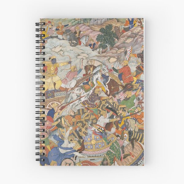 Item preview, "Krishna and Balarma Fighting the Enemy", Folio from a Harivamsa (The Legend of Hari (Krishna)) designed and sold by AnimaliaStar.