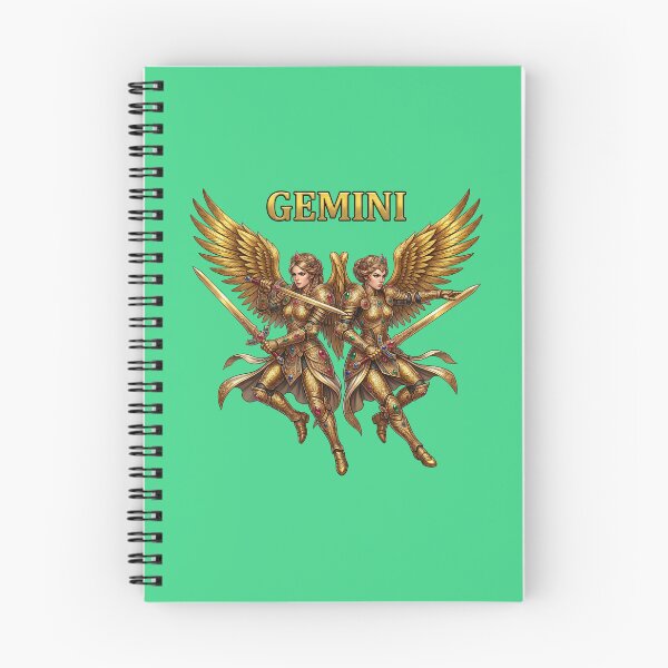 Item preview, Golden Gemini Zodiac Winged Twins Design designed and sold by Utopian-Magic.