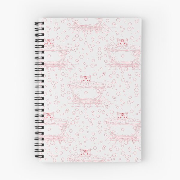 Item preview, Red Cat Bath Toile | Vintage Kitten Clawfoot Tub Pattern designed and sold by Pharmkitty.
