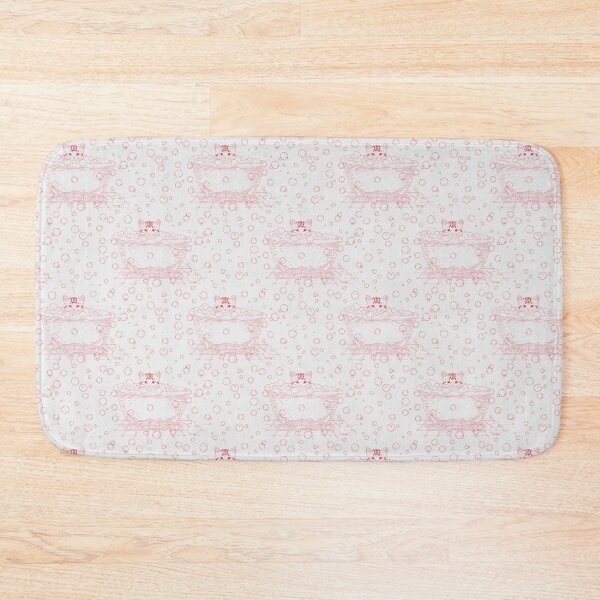 Item preview, Red Cat Bath Toile | Vintage Kitten Clawfoot Tub Pattern designed and sold by Pharmkitty.