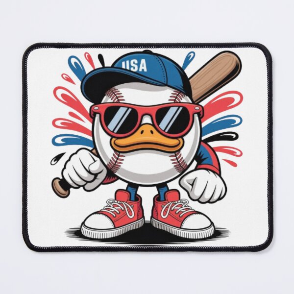Item preview, All‑American Baseball Duck Mascot designed and sold by Mindful56.