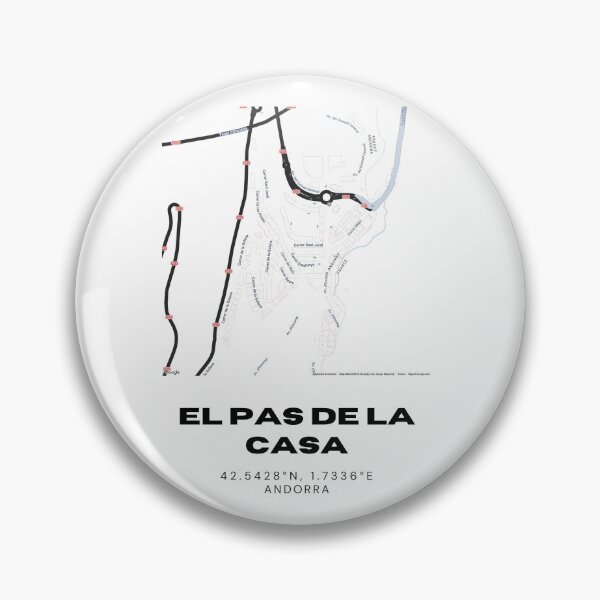 Item preview, El Pas de la Casa Andorra Minimalist Map Art Print designed and sold by RM-Journey.