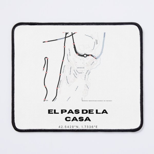 Item preview, El Pas de la Casa Andorra Minimalist Map Art Print designed and sold by RM-Journey.