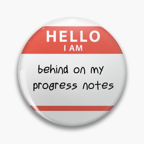 Item preview, Behind on My Notes Therapist Sticker designed and sold by TheStickerPsych.