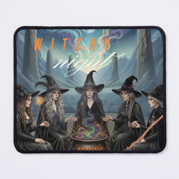 Item preview, Witchy Night Cosmic Coven of Witches with Magic Cauldron Illustration designed and sold by VibranPalette.