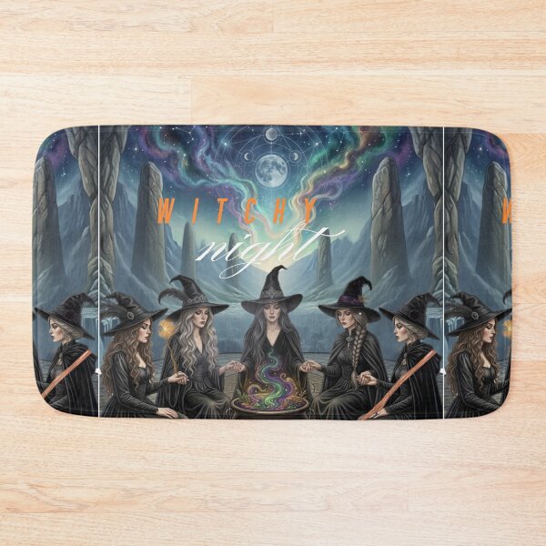 Item preview, Witchy Night Cosmic Coven of Witches with Magic Cauldron Illustration designed and sold by VibranPalette.
