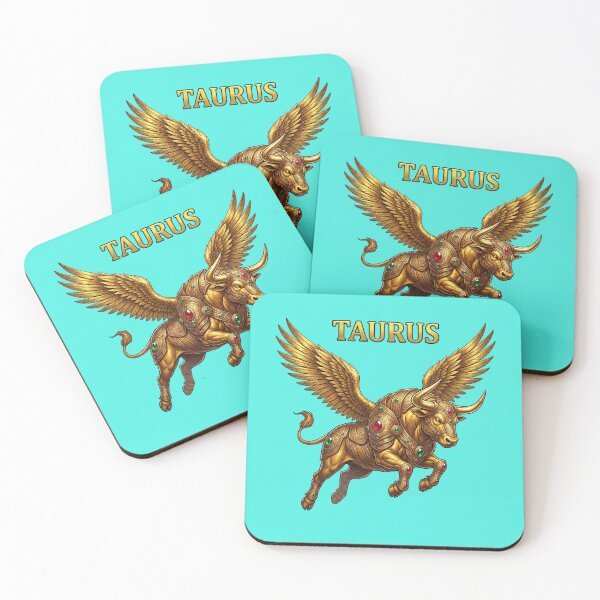 Item preview, Golden Taurus Zodiac Winged Bull Design designed and sold by Utopian-Magic.