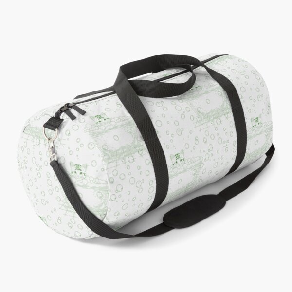 Item preview, Green Cat Bath Toile | Vintage Kitten Clawfoot Tub Pattern designed and sold by Pharmkitty.