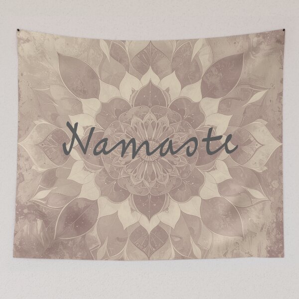 Item preview, Botanical Mandala (script dark gray) designed and sold by WeaveSphere.