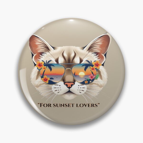 Item preview, Cool Cat wearing Sunglasses with Tropical Sunset Graphic designed and sold by Tama-sirth.