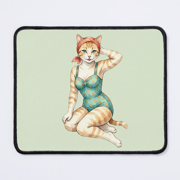 Item preview, Vintage Pin-Up Polka Dot Tabby designed and sold by CAutumnTrapp.