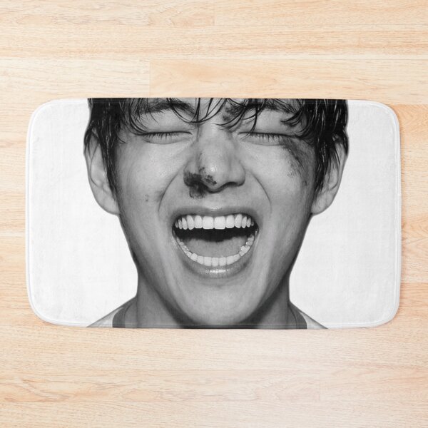 Item preview, V Kim Taehyung Raw Smile Artistic Black and White designed and sold by Mooncreates7.