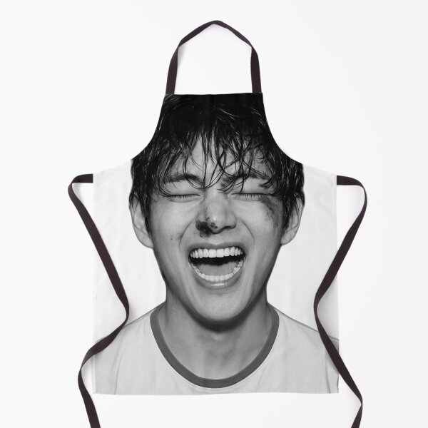 Item preview, V Kim Taehyung Raw Smile Artistic Black and White designed and sold by Mooncreates7.