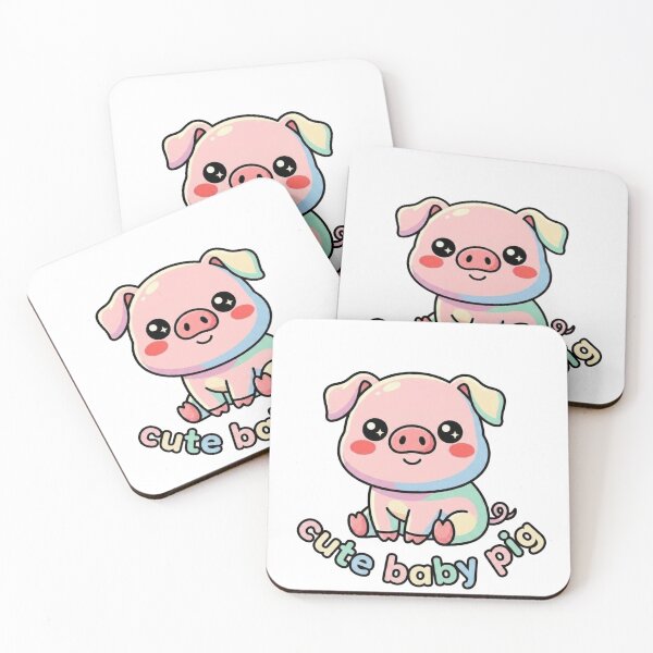 Item preview, Cute Baby Pig Kawaii Cartoon | Adorable Pastel Pig Illustration | Funny Animal Clipart Design designed and sold by morning sun.
