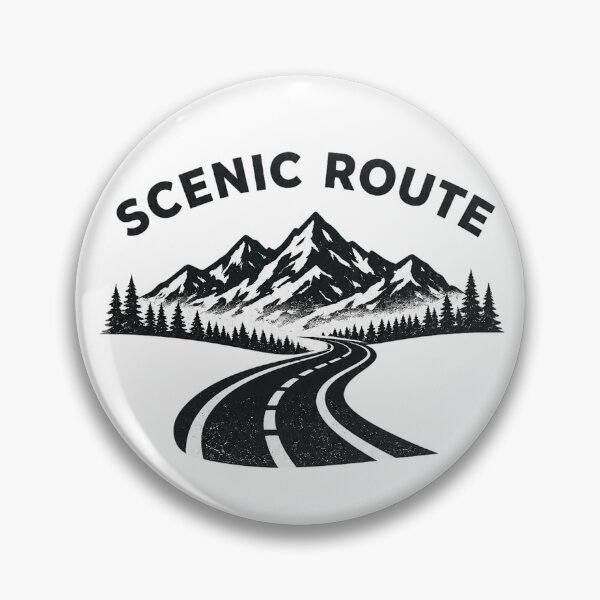 Item preview, Scenic Route Minimalist Mountain Road Adventure Design designed and sold by EastEndTownie.