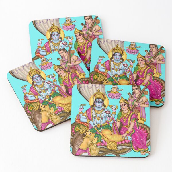 Item preview, Lakshmi Narayan Artwork | Divine Hindu God Digital Painting Illustration designed and sold by Harshit_Digital_Arts.
