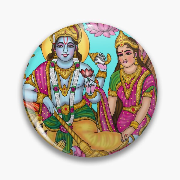 Item preview, Lakshmi Narayan Artwork | Divine Hindu God Digital Painting Illustration designed and sold by Harshit_Digital_Arts.