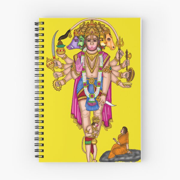 Item preview, Panchmukhi Hanuman Artwork | Divine Hindu God Digital Illustration designed and sold by Harshit_Digital_Arts.