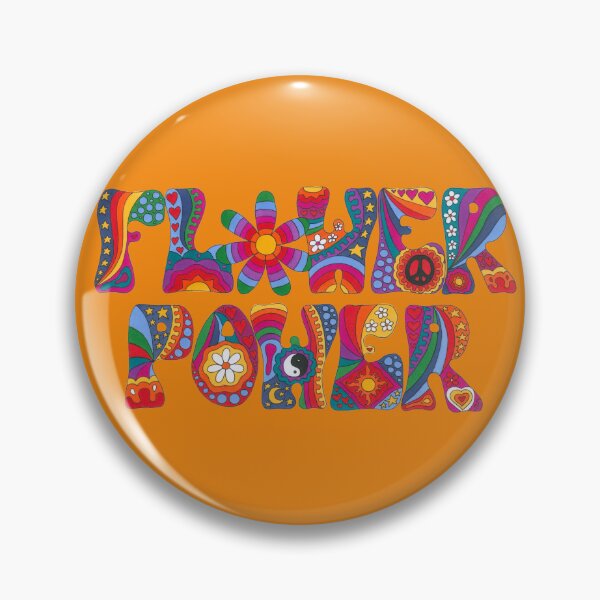Item preview, Psychedelic Flower Power Art Orange– Retro Hippie Rainbow Groovy Peace Design designed and sold by Kellie Espie Art.
